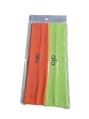 alo Women's Stretch Headbands - Neon Orange & Lime Green